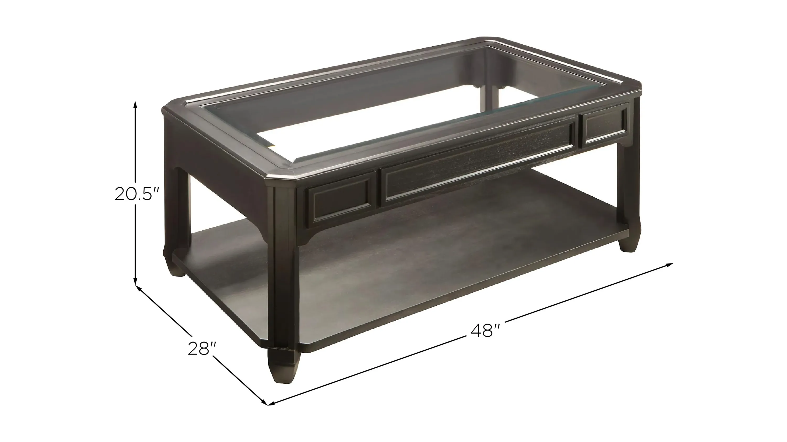 Farrington Rectangular Glass Coffee Table | Raymour & Flanigan