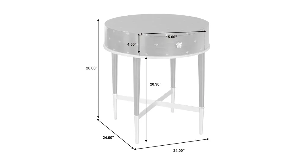 Pulaski Accents Storage Table Dimensions