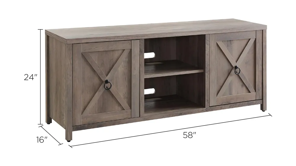 Granger Oak TV Stand Dimensions