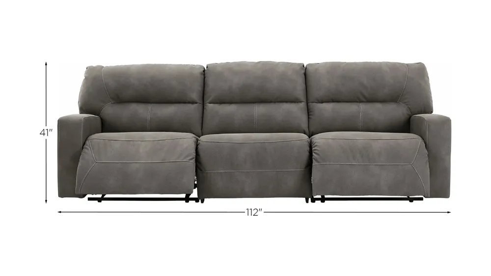 Next-Gen DuraPella 3-Piece Power Reclining Sectional Dimensions