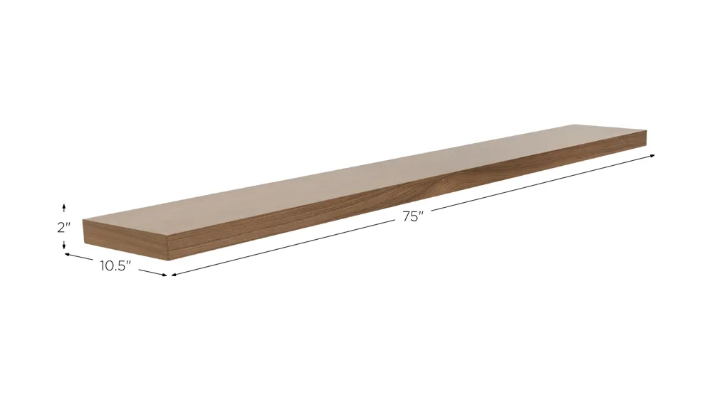 Barney 75" Floating Shelf Dimensions
