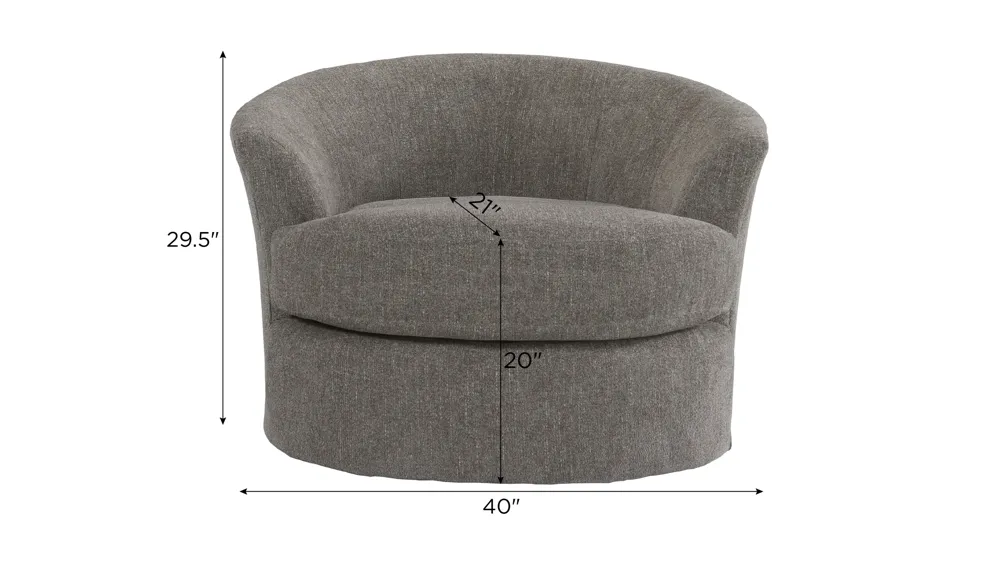 Carter Swivel Barrel Chair Dimensions