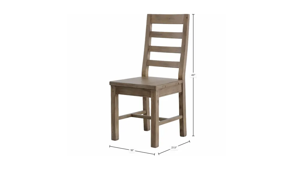 Sundried Dining Chair (Set of 2) Dimensions