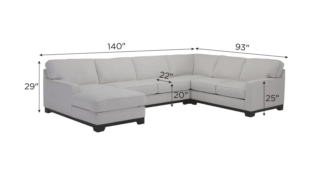 Artemis I 4-pc. Sectional Dimensions