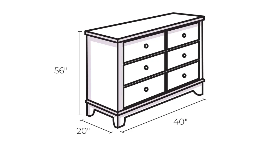 Catalina Tall Chest of Drawers Dimensions