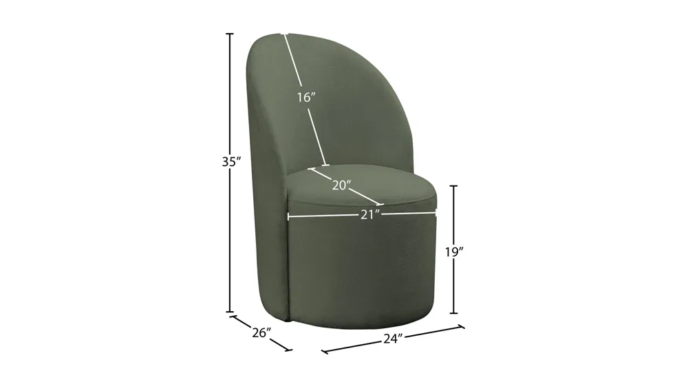 Hautely Boucle Fabric Accent Chair Dimensions
