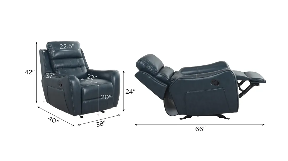 Keegan Glider Recliner Dimensions