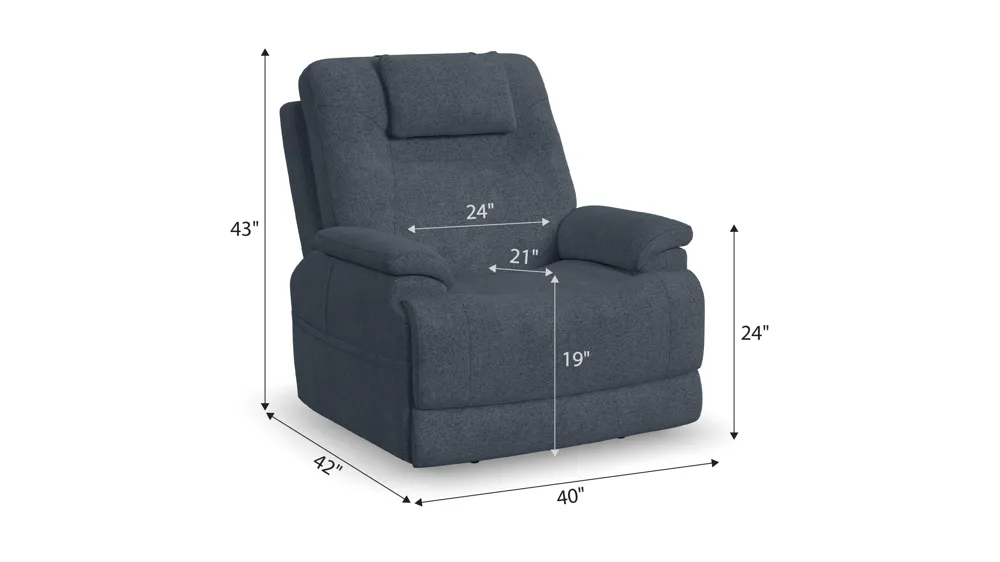 Zecliner Triple Power Recliner Dimensions