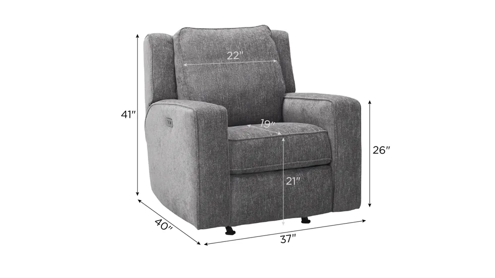 Reese Power Recliner w/ power Headrest Dimensions