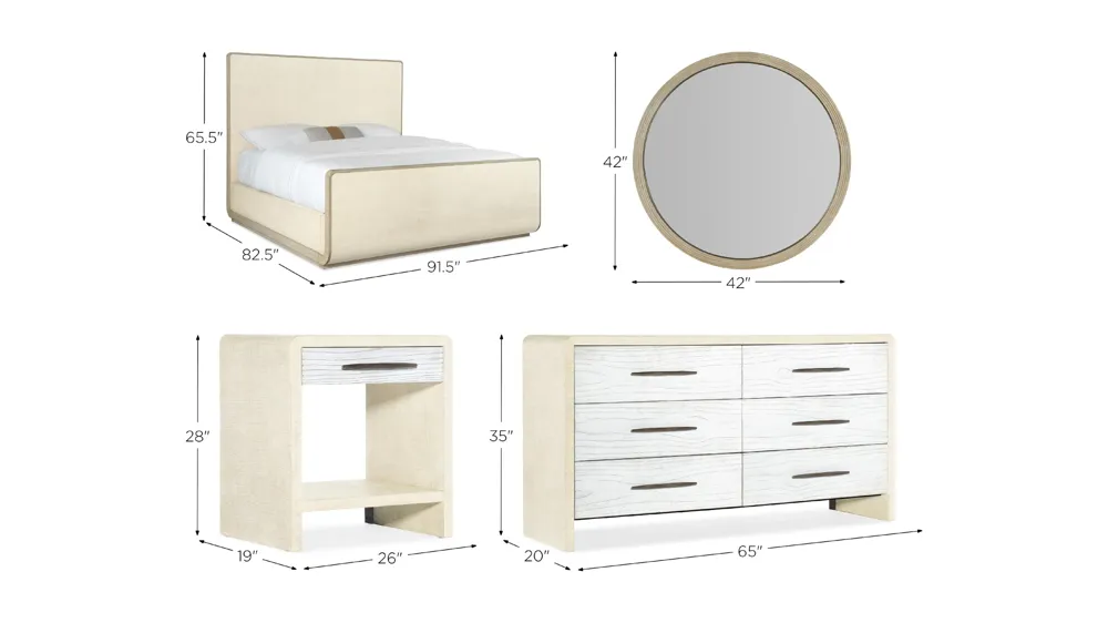 Cascade 4-pc. Sleigh Bed Dimensions