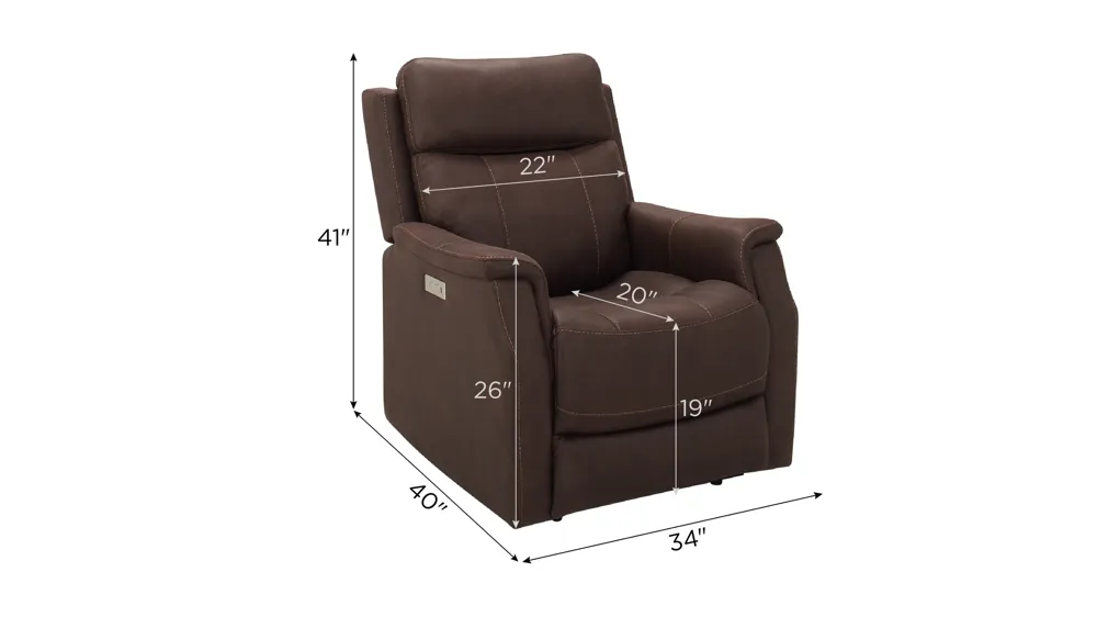 Rendall Power Layflat Recliner Dimensions