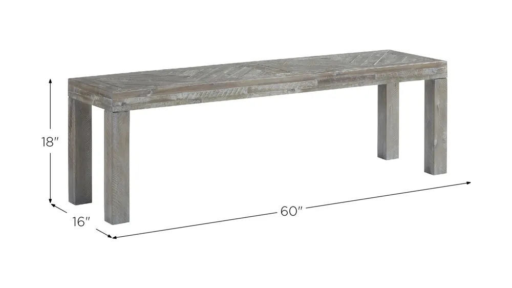 Herringbone Dining Bench Dimensions