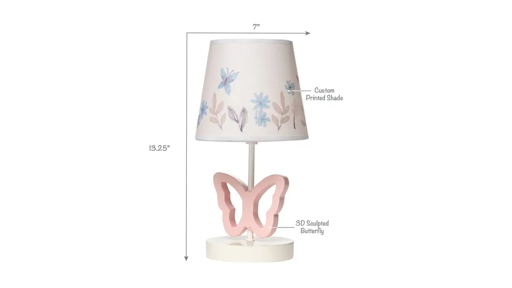 Baby Blooms Lamp Dimensions