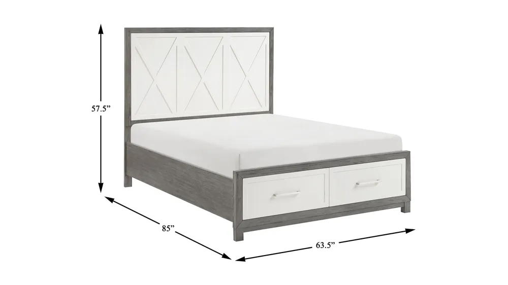 Marceline Platform Bed with Storage Dimensions