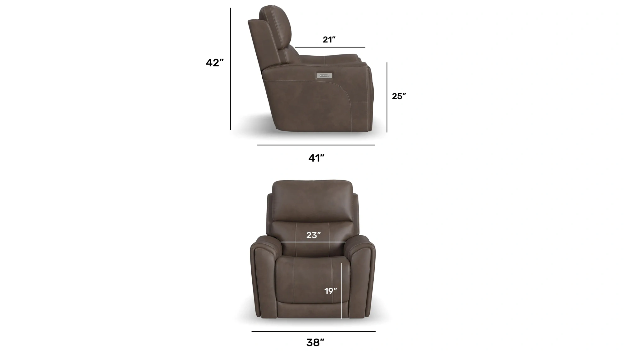 Calvin Power Recliner w/ Power Headrest & Lumbar | Raymour & Flanigan