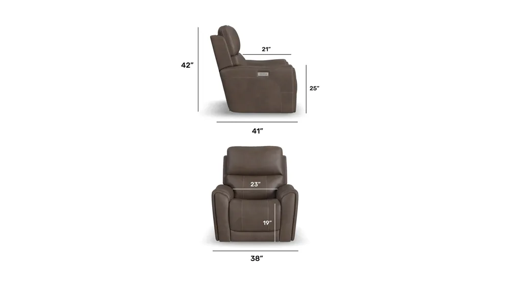 Calvin Triple Power Recliner Dimensions