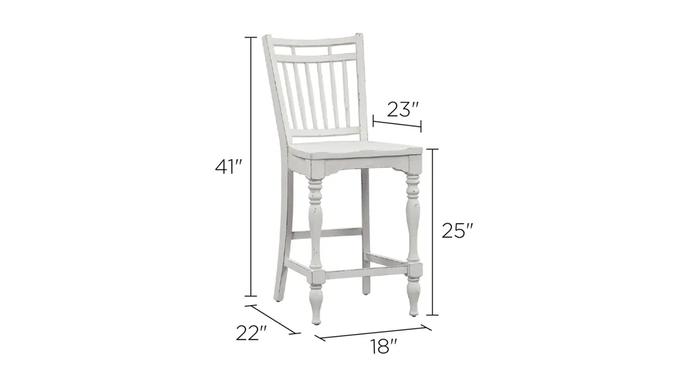 Forestport Spindle Back Counter Stool-Set of 2 Dimensions
