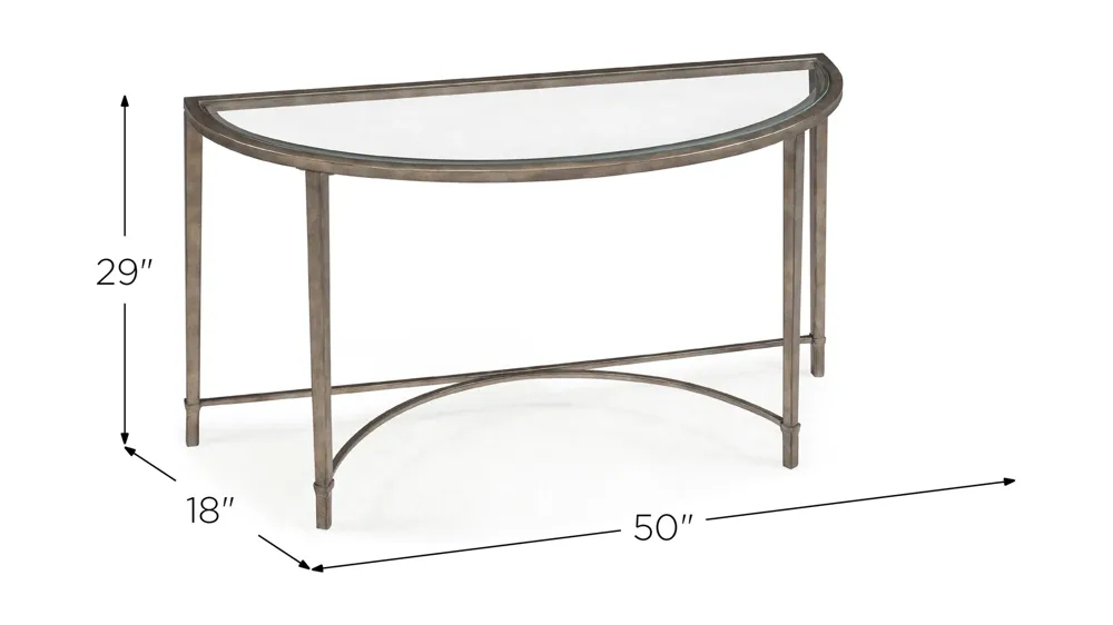 Copia Demilune Sofa Table Dimensions