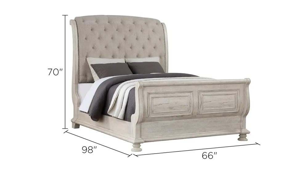 Barton Creek Upholstered Sleigh Bed Dimensions