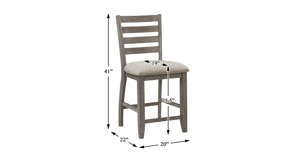 Daye Counter Height Stool - Set of 2 Dimensions