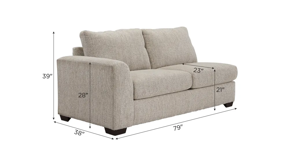 Becker Left Arm Facing Loveseat Dimensions