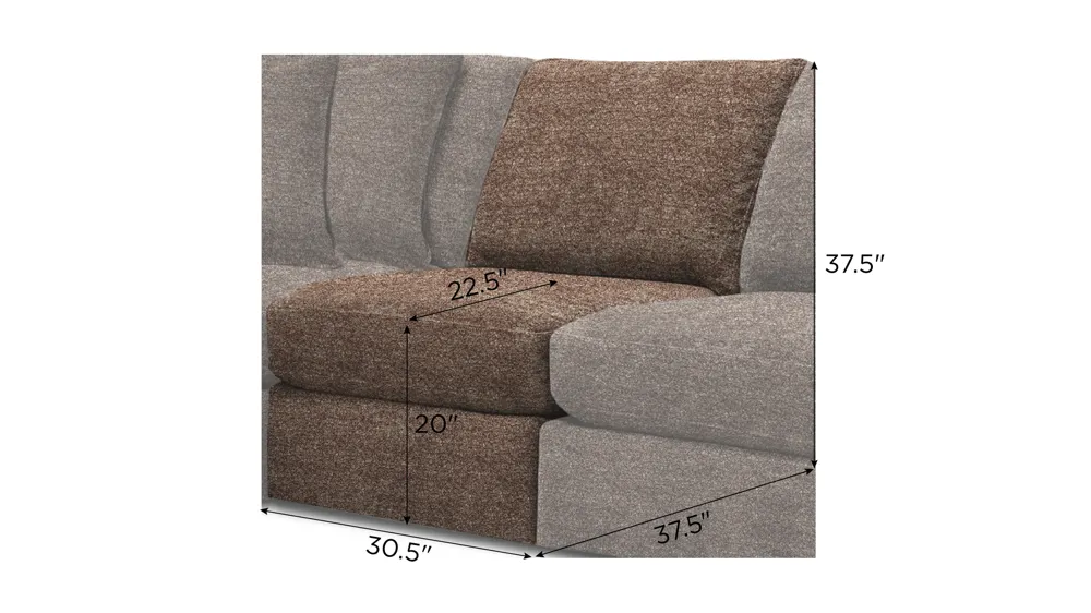 Nappily Armless Chair Dimensions