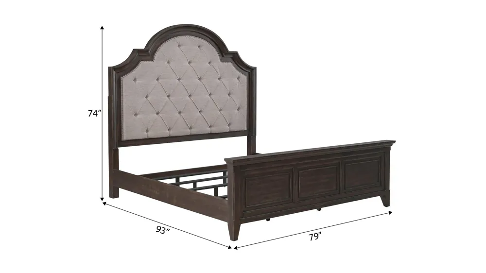 Paradise Valley Upholstered Bed Dimensions