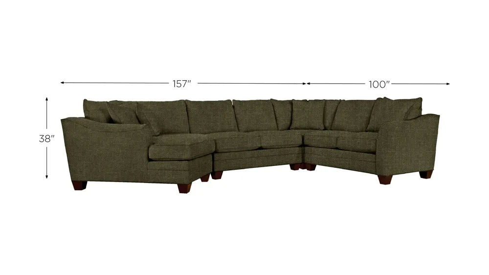 Foresthill 4-pc. Left Hand Cuddler with Loveseat Sectional Sofa Dimensions