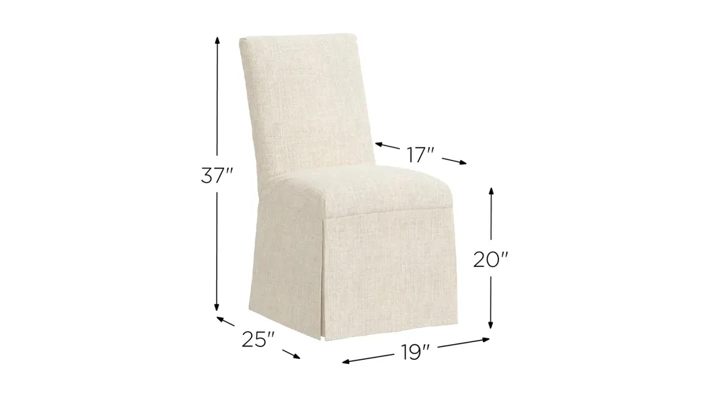 Gertrude Slipcover Dining Chair Dimensions