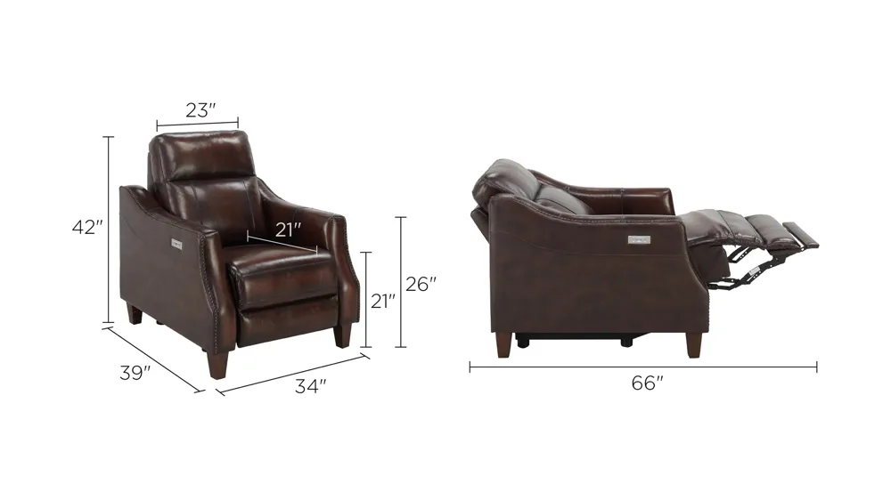 Thomas Power Recliner with Power Headrest Dimensions