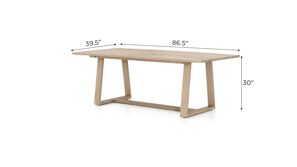 Atherton Outdoor Dining Table Dimensions
