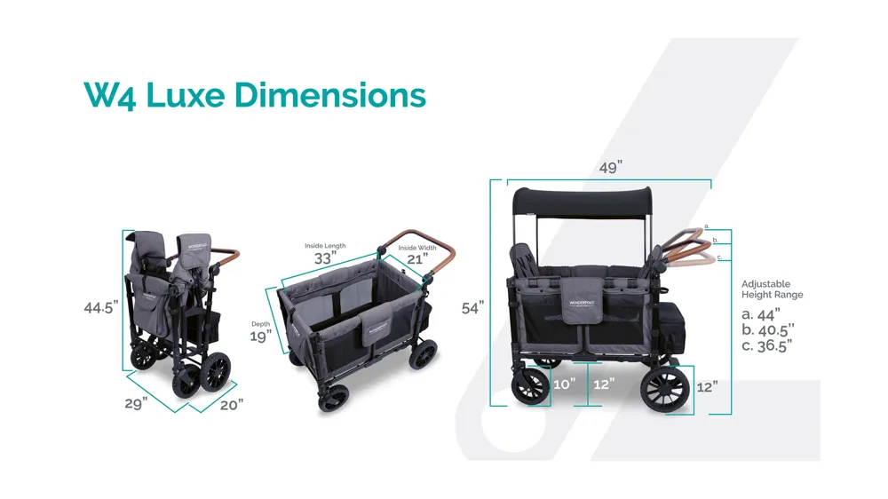 Lux Premium Quad Wagon Dimensions