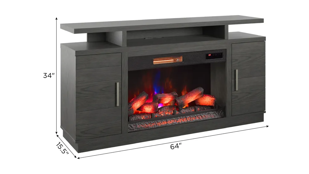 Breya Electric Fireplace TV Stand Dimensions