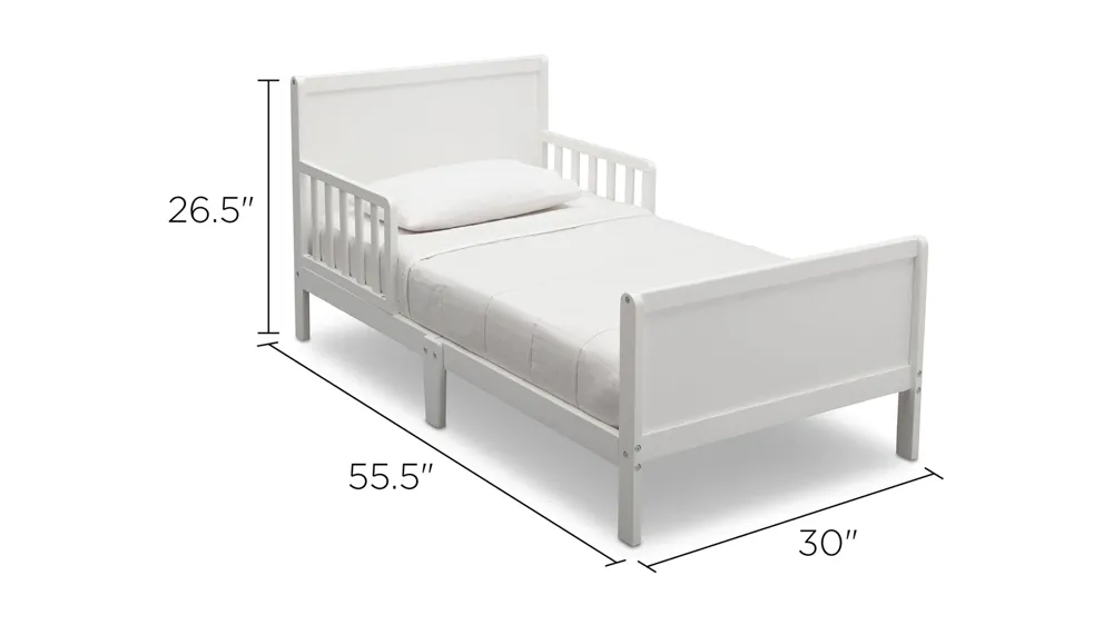 Fancy Wood Toddler Bed by Delta Children Dimensions