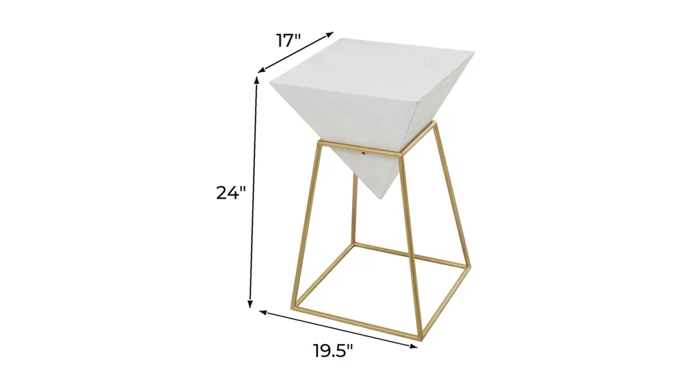 Ivy Collection Pyramid Accent Table Dimensions