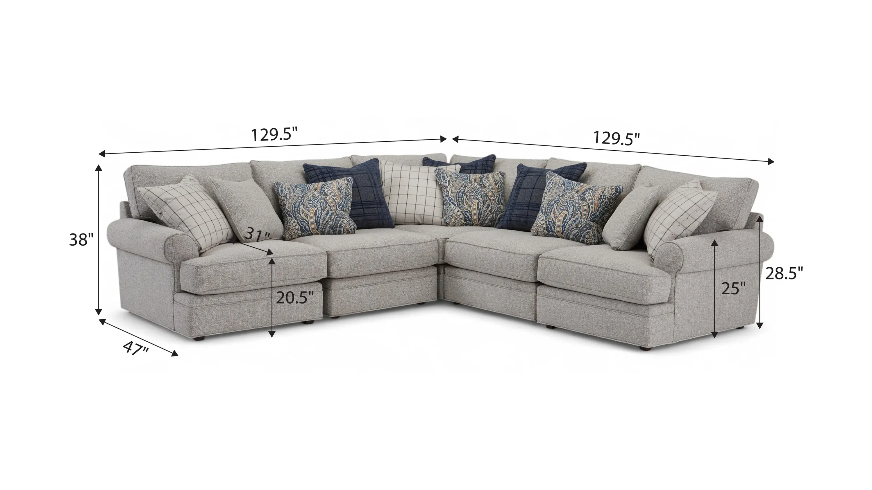 Nelson 5-pc. Sectional | Raymour & Flanigan