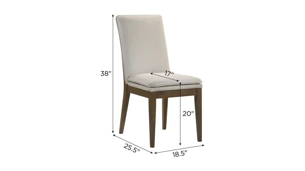 Maggie Dining Chair - Set of 2 Dimensions