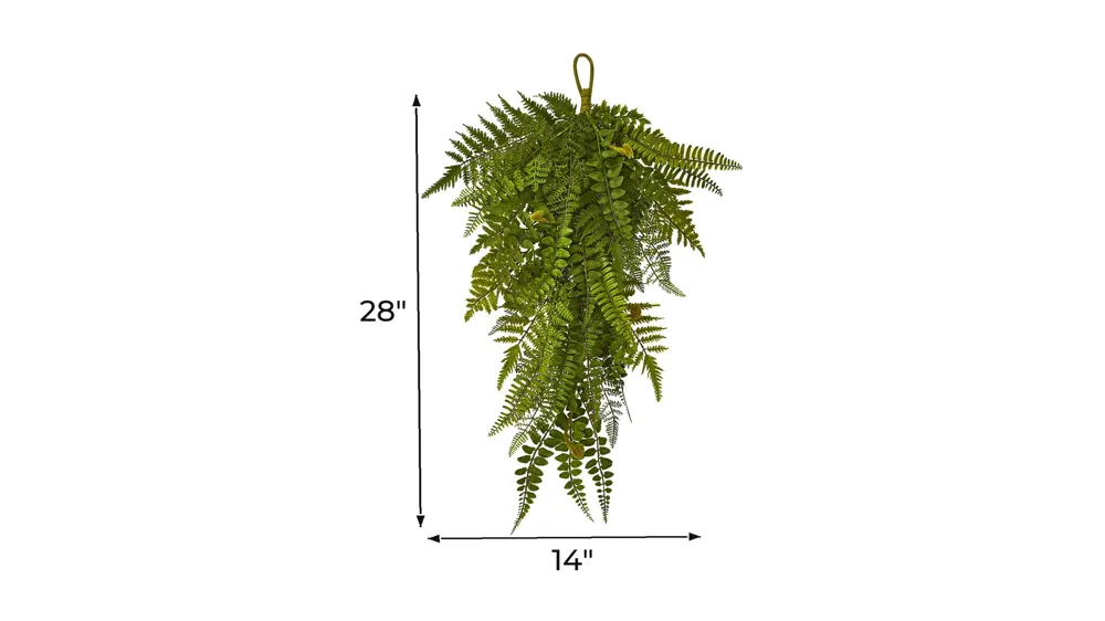 Fern Artificial Teardrop (Set of 2) Dimensions