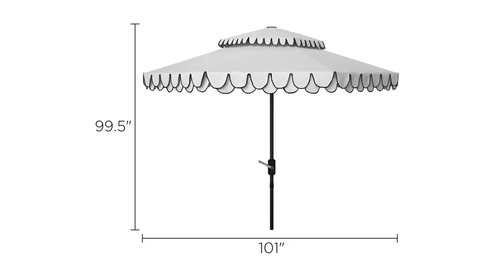Elegant Double Top Umbrella Dimensions