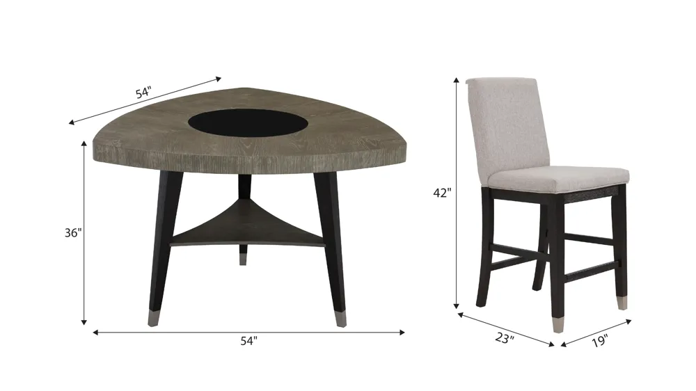 Beatrix 4-pc. Dining Set Dimensions
