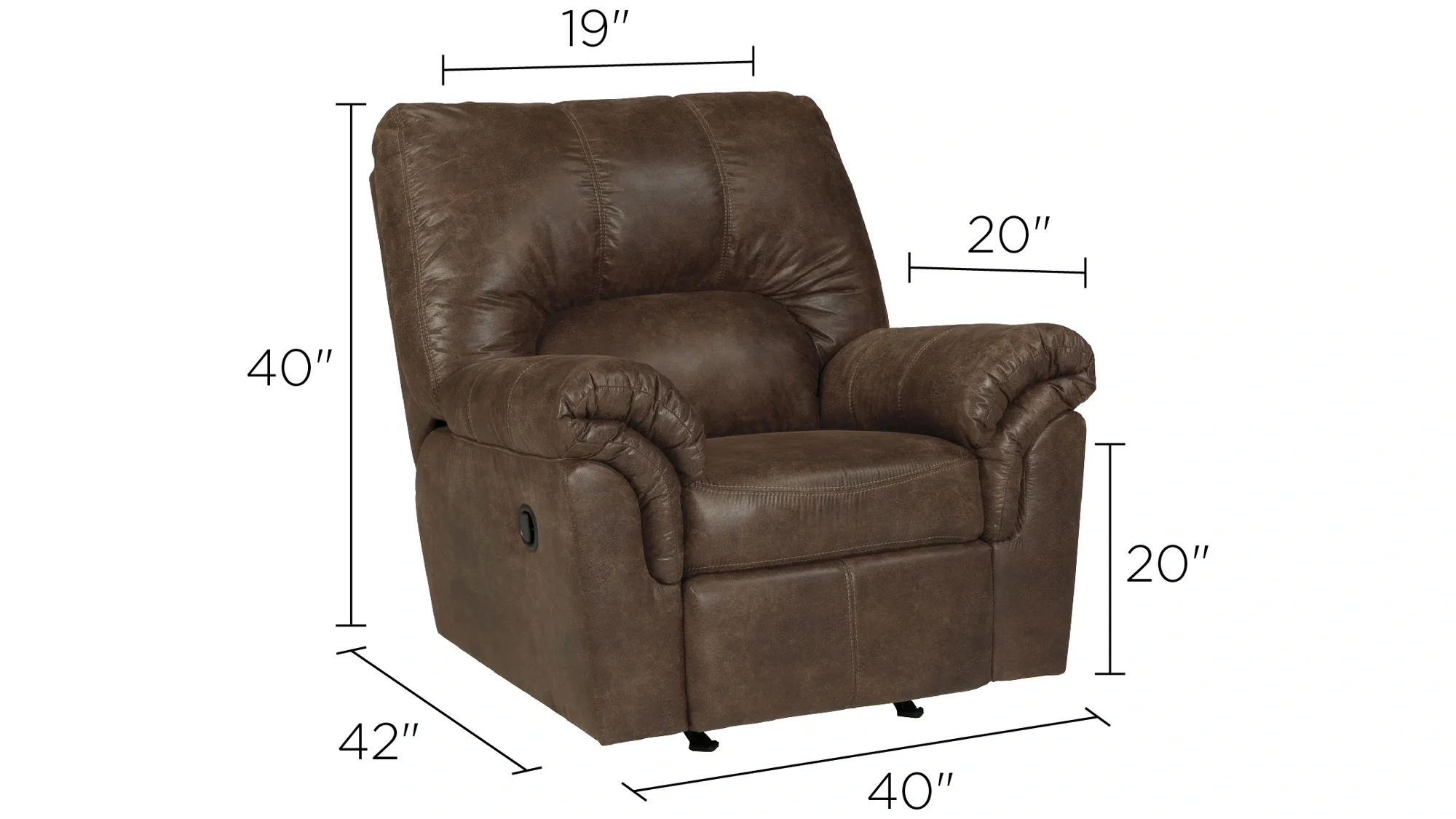 Recliner dimension outlet