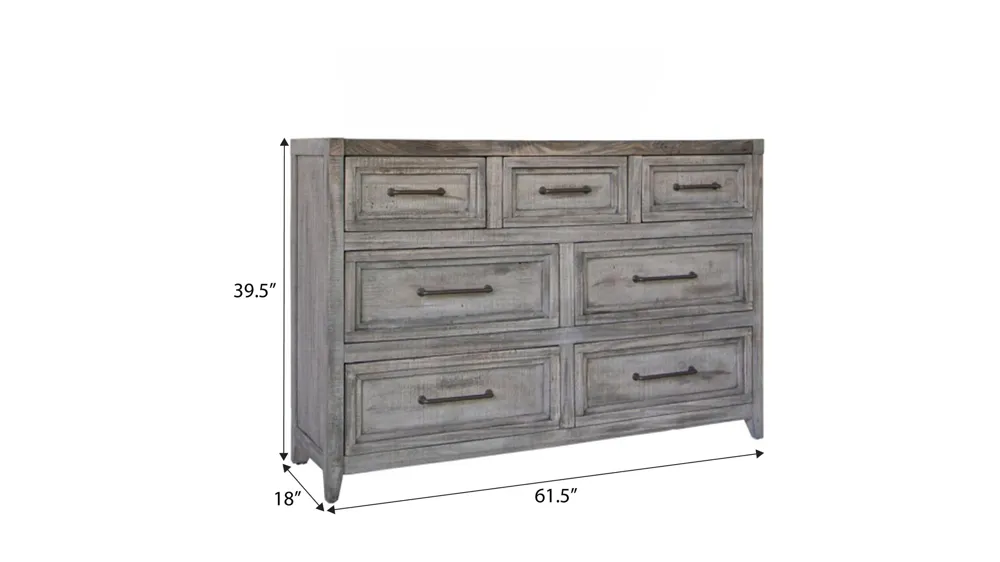 Yellowstone 7 Drawer Dresser Dimensions
