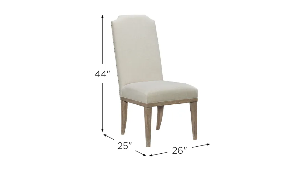 Monteverdi By Rachael Ray Upholstered Host Side Chair Set of 2 Dimensions
