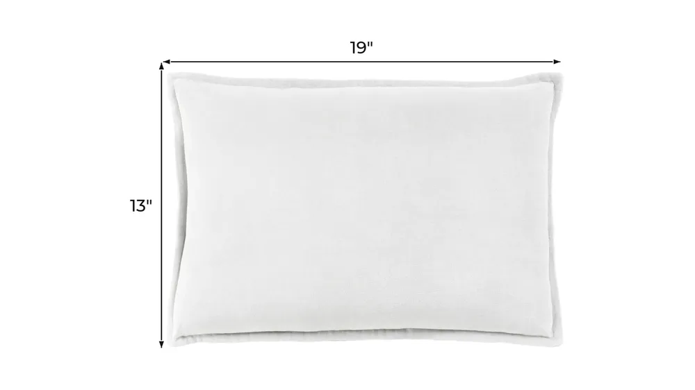 Cotton Velvet 13" x 19" Down Throw Pillow Dimensions