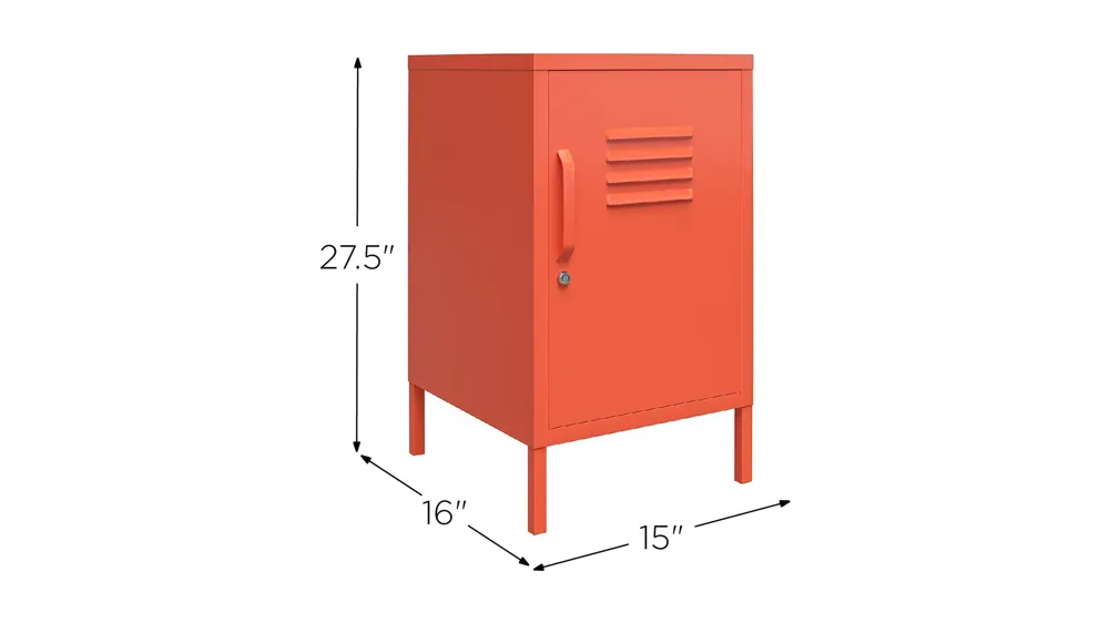 Novogratz Cache Metal Locker End Table Dimensions