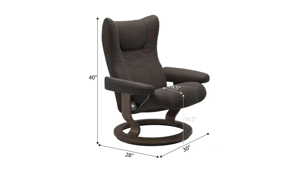 Wing Medium Classic Recliner Dimensions