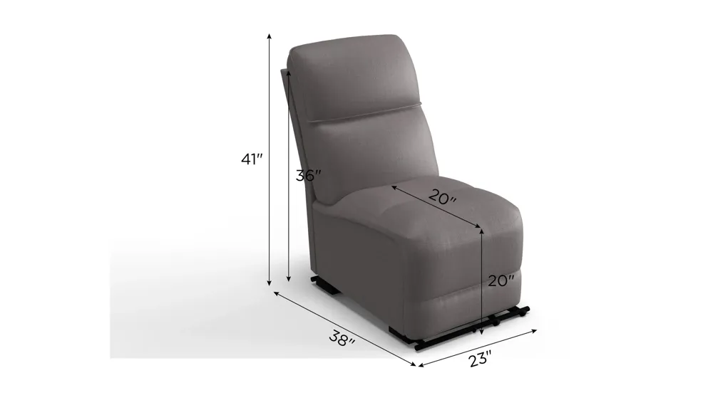 Everitt Chenille Armless Chair Dimensions