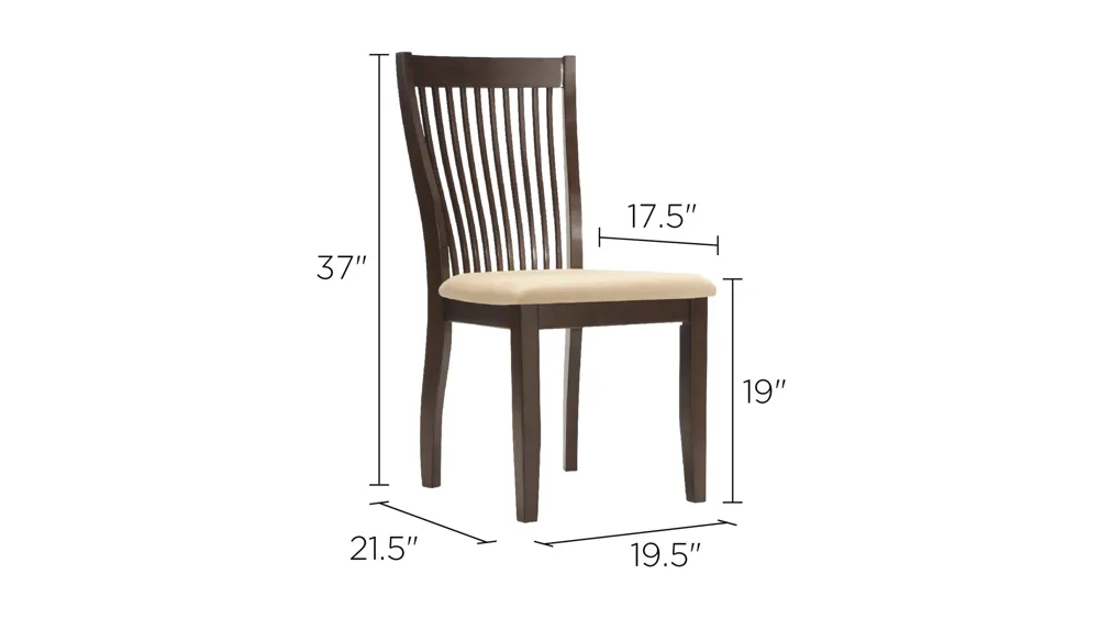 Nevada Microfiber Dining Chair Dimensions