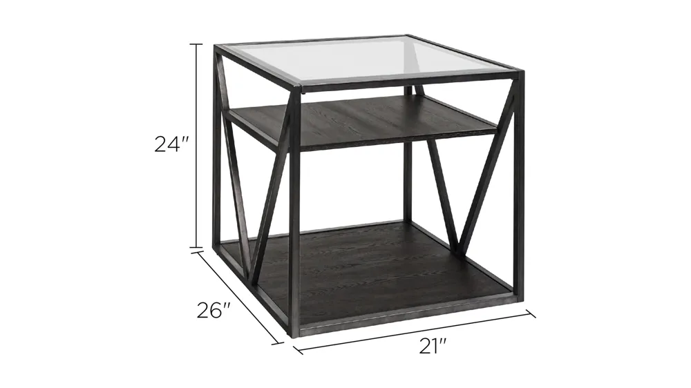 Arista Rectangular End Table Dimensions