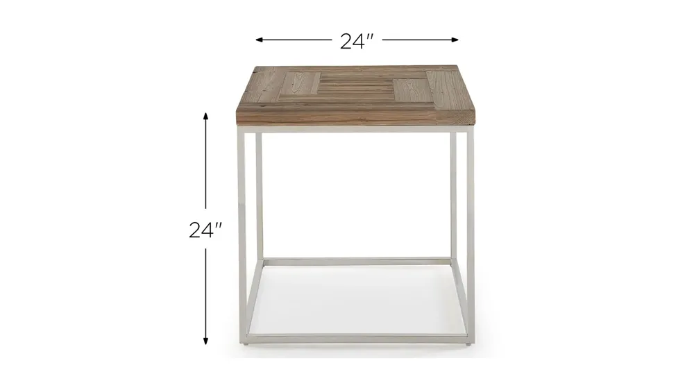 Ace Reclaimed Wood End Table Dimensions